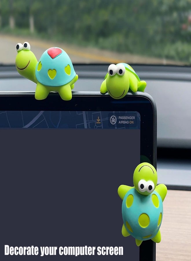 Fsocpen 4 Pcs Funny Resin Turtle Decor, 3D Creative Craft Animal Turtle Figurine, Adorable Office Desk Toy, Great for Computer Monitor Desk Decoration - Image 5